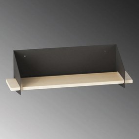 Long fali polc, fekete, 60 cm