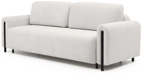 Krémszínű buklé kinyitható-tárolóhelyes kanapé 244 cm Arcadova – ELTAP