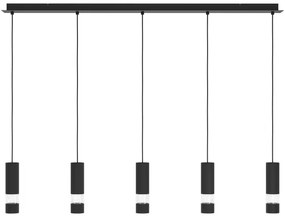 Eglo 39706 - LED Csillár zsinóron BERNABETA 5xGU10/4,6W/230V fekete