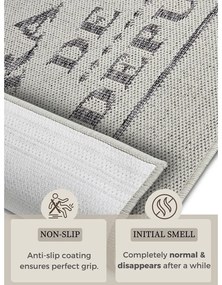 Szürke-krémszínű futószőnyeg 62x150 cm Cucina – Hanse Home