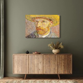 Kép - Vincent van Gogh, Self-Portrait with a Straw Hat (The Potato Peeler), reprodukciók (90x60 cm)