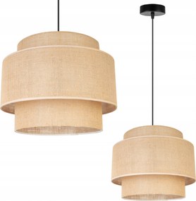 Függő Lámpa Mennyezeti Csillár Lámpabúra Boho Juta Nappali Étkező Szoba