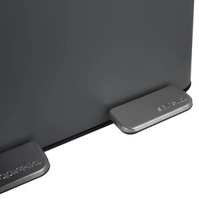 Sötétszürke acél szelektív pedálos szemetes 2x30 l Aliya – Spirella