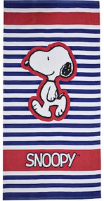 Snoopy Stripes fürdőlepedő, strand törölköző 70x140cm