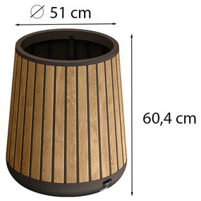 Deco henger alakú műanyag virágláda 81 L