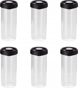 6 db Vákuumos üveg tároló tégely pumpával 1000 ml