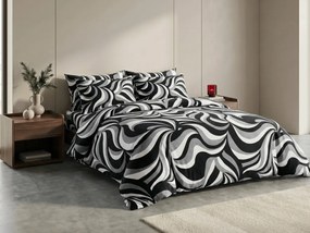 Mikroplüss ágyneműhuzat ILLUSIONS fekete-szürke Ágyneműhuzat mérete: 70 x 90 cm | 140 x 200 cm