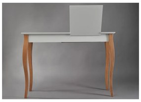Dressing Table fehér fésülködőasztal tükörrel, hosszúság 105 cm - Ragaba