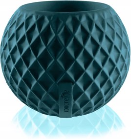 Bauble Squares sötét türkiz Poli virágcserép 7,6 cm