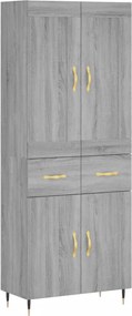 vidaXL szürke sonoma szerelt fa magasszekrény 69,5 x 34 x 180 cm