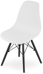 Akció Fehér OSAKA szék fekete lábakkal II. osztály