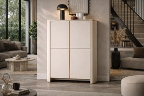 Sorrenti magas komód 103 cm – kasmír / arany