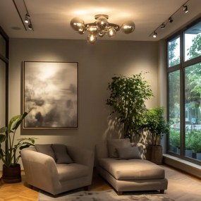 Brilagi - LED Felületre szerelhető csillár MILLA 10xG9/3W/230V fényezett króm/füstös