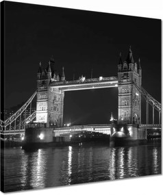 Vászonkép 40x40 Fekete-fehér Tower Bridge