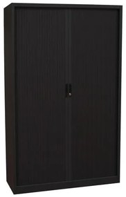 Manutan Expert  Fém irattároló szekrény rolóval, 4 polc, 195 x 120 x 45 cm, fekete%