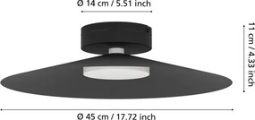 Eglo 902182 - LED RGBW dimmelhető mennyezeti lámpatest CONOMAVILLA-Z LED/15,5W/230V fekete