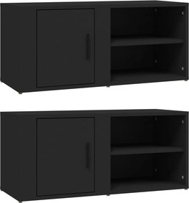 vidaXL 2 db fehér szerelt fa TV-szekrény 80x31,5x36 cm