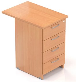 Visio konténer 70 x 47 cm - 4 fiókos, bükkfa