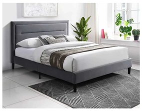Lune Velvet ágy 160 cm, szürke