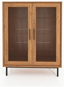 Natúr színű tölgyfa tálalószekrény 97x125 cm Abies – The Beds