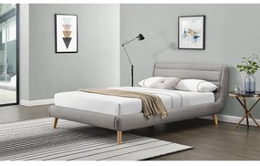 Elanda ágy 160 × 200 cm, világosszürke