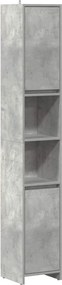 vidaXL betonszürke forgácslap fürdőszobaszekrény 30 x 30 x 183,5 cm
