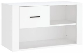 fehér szerelt fa cipősszekrény 80x35x45 cm