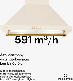 Klarstein Montblanc 60, páraelszívó, 610 m³/ó, 165 W, 2 x 1,5 W LED, díszléc