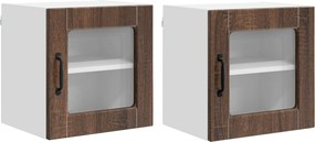 vidaXL Konyhaszekrény 2 pcs Barna Tölgy 40 x 31 x 40 cm Faanyag