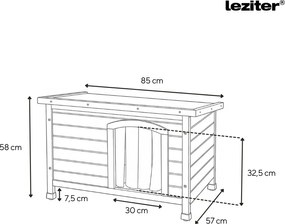 Smiley Basic kutyaház "M" 85x57x58 cm