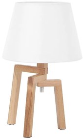 Fehér és világos fa asztali lámpa 42 cm NALON Beliani