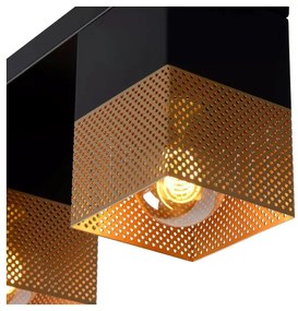 Lucide 21123/03/02 - Mennyezeti lámpa RENATE 3xE27/40W/230V arany/fekete