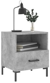 2 db betonszürke szerelt fa éjjeliszekrény 40 x 35 x 47,5 cm
