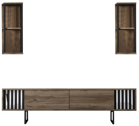 TV szekrény Chrome Line - Walnut, Black