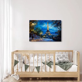 Kép - Olajfestmény az Eiffel-toronyról (90x60 cm)