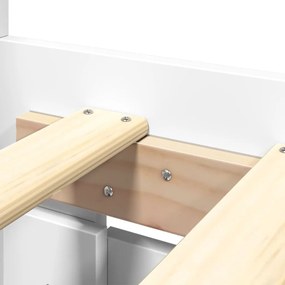 fehér ágykeret fejtámlával matrac nélkül 180x200 cm