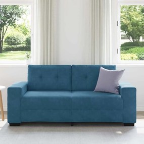 vidaXL kék bársony loveseat kanapé 140 cm