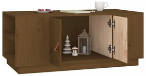 mézbarna tömör fenyőfa dohányzóasztal 100 x 50 x 41 cm