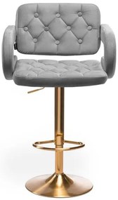 HR8403W Acél modern velúr szék arany lábbal