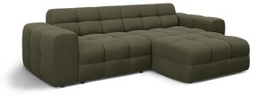 Zöld sarokkanapé (jobb oldali-heverő résszel) Kendal – Micadoni