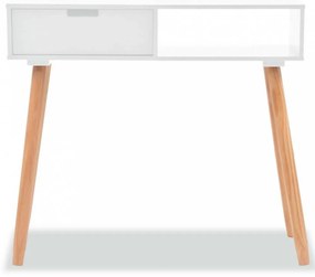 Fehér tömör fenyőfa tálalóasztal 80 x 30 x 72 cm
