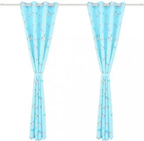 2 db zebrás gyerekszobai sötétítőfüggöny 140x240 cm