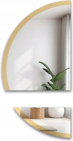 Tükör két részből, tükörarany keretben Doppio Shine 75x150