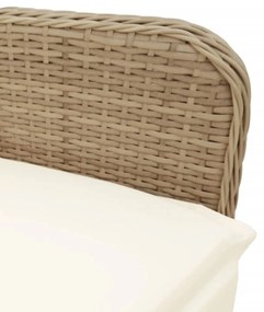 9 részes barna polyrattan kerti bisztrógarnitúra párnákkal