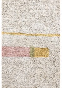 Rózsaszín-krémszínű mosható kézi szövésű pamut szőnyeg 140x200 cm Lanes Vintage Nude – Lorena Canals
