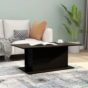 Fekete szerelt fa dohányzóasztal 102x55,5x40 cm