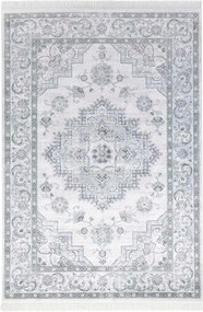 Luxus viszkóz szőnyeg zöld bézs virágokkal