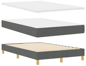 Box Spring Ágy Matraccal &amp; LED Sötétszürke 120x190 cm Szövet
