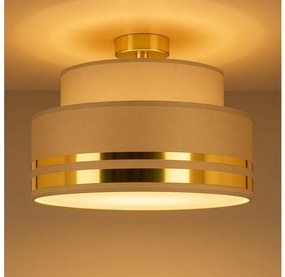 Mennyezeti lámpa TAMI 1xE27/60W/230V átm. 40 cm barna/arany