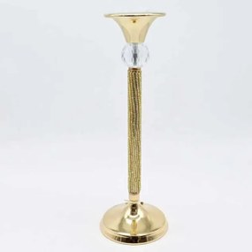 Modern gyertyatartó Glamour arany nagy 33x11 cm